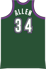 Mitchell & Ness Ray Allen Milwaukee Bucks 1996 Dark Green Authentic Alternate Jersey