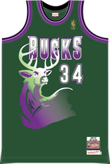 Mitchell & Ness Ray Allen Milwaukee Bucks 1996 Dark Green Authentic Alternate Jersey