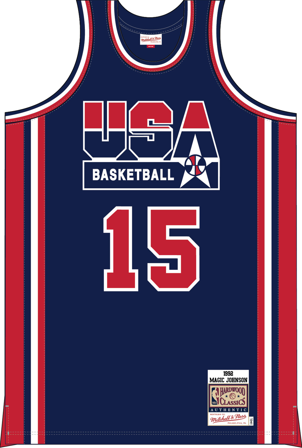 Mitchell & Ness Magic Johnson Team USA 1992 Navy Authentic Jersey