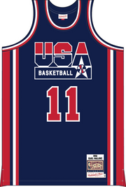 Mitchell & Ness Karl Malone Team USA 1992 Navy Authentic Jersey