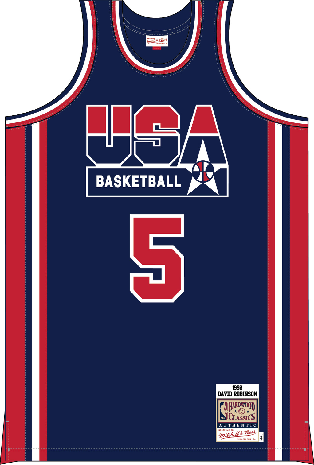 Mitchell & Ness David Robinson Team USA 1992 Navy Authentic Jersey