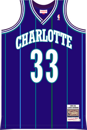Mitchell & Ness Alonzo Mourning Charlotte Hornets 1994 Dark Purple Authentic Jersey