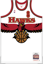 Mitchell & Ness Steve Smith Atlanta Hawks 1995 White Authentic Jersey