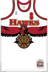 Mitchell & Ness Steve Smith Atlanta Hawks 1995 White Authentic Jersey