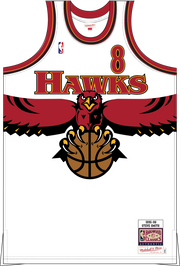Mitchell & Ness Steve Smith Atlanta Hawks 1995 White Authentic Jersey