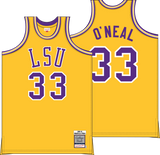 Mitchell & Ness Shaquille O'Neal Louisiana State University LSU Tigers 1990 Athletic Gold Home Jersey