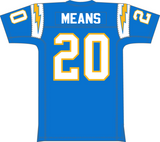 Mitchell & Ness Natrone Means San Diego Chargers 1994 Light Blue Authentic Jersey