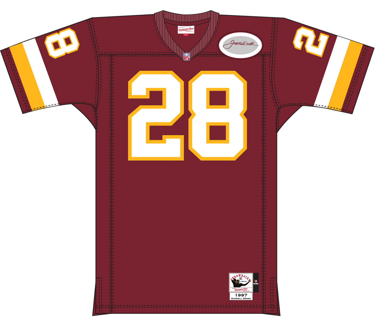 Mitchell & Ness Darrell Green Washington Redskins 1997 Cardinal Dark Jersey