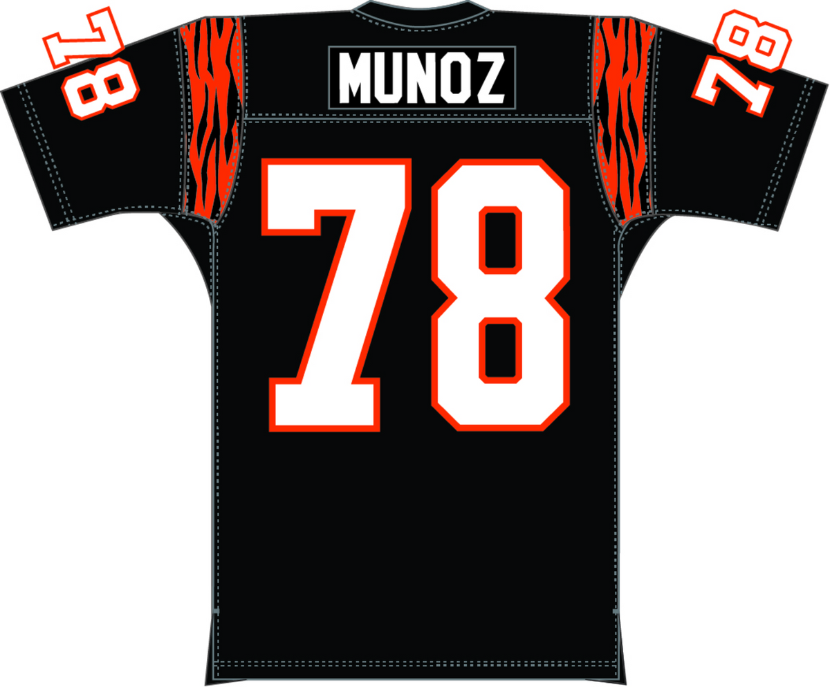 Mitchell & Ness Anthony Munoz Cincinnati Bengals 1981 Black Dark Jersey
