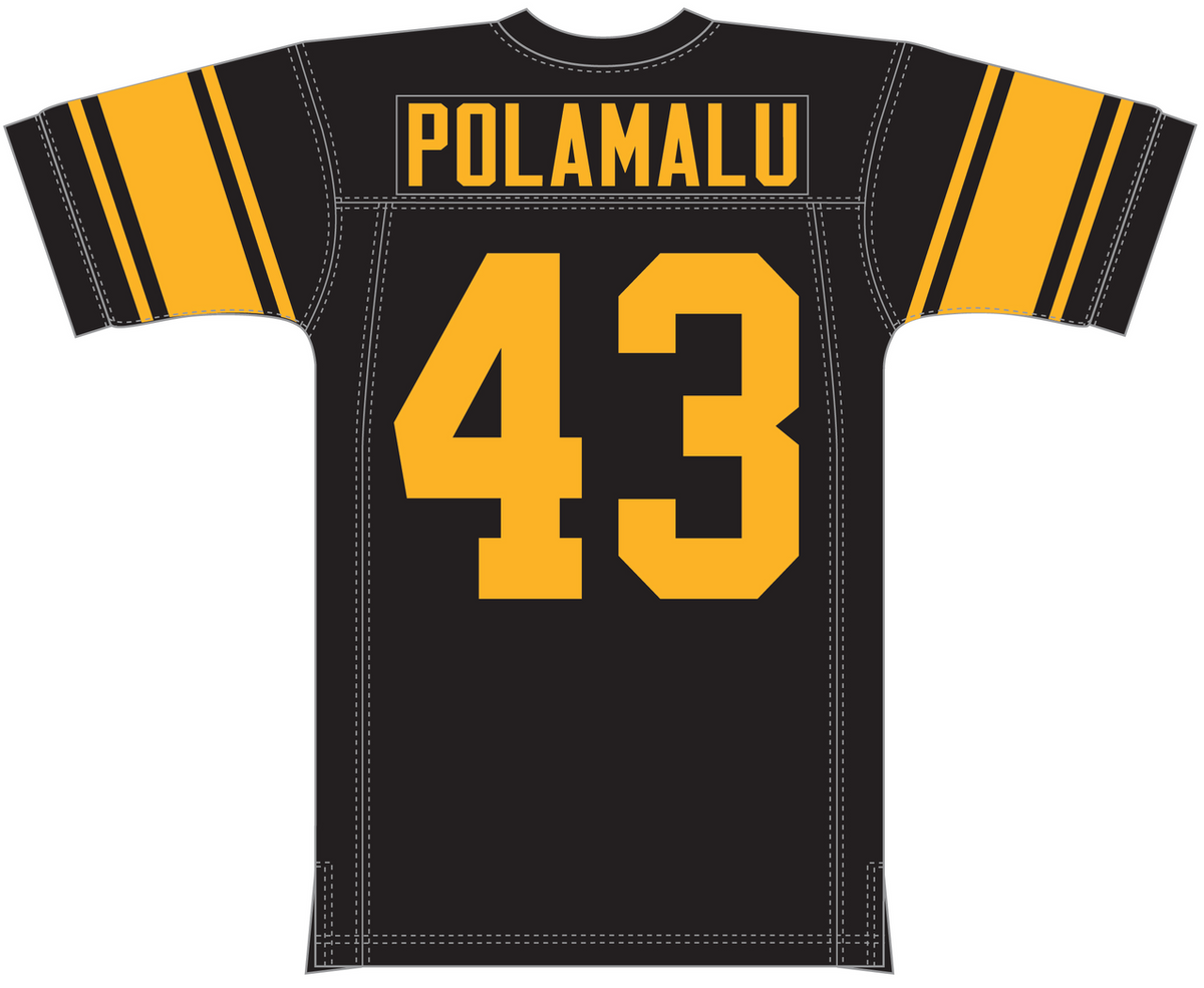 Mitchell & Ness Troy Polamalu Pittsburgh Steelers 2008 Black Alternate Jersey