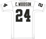 Mitchell & Ness Charles Woodson Oakland Raiders 2002 White Super Bowl Jersey