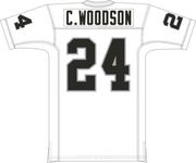 Mitchell & Ness Charles Woodson Oakland Raiders 2002 White Super Bowl Jersey