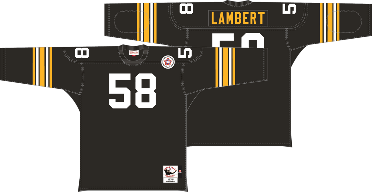 Mitchell & Ness Jack Lambert Pittsburgh Steelers 1975 Black Authentic Jersey
