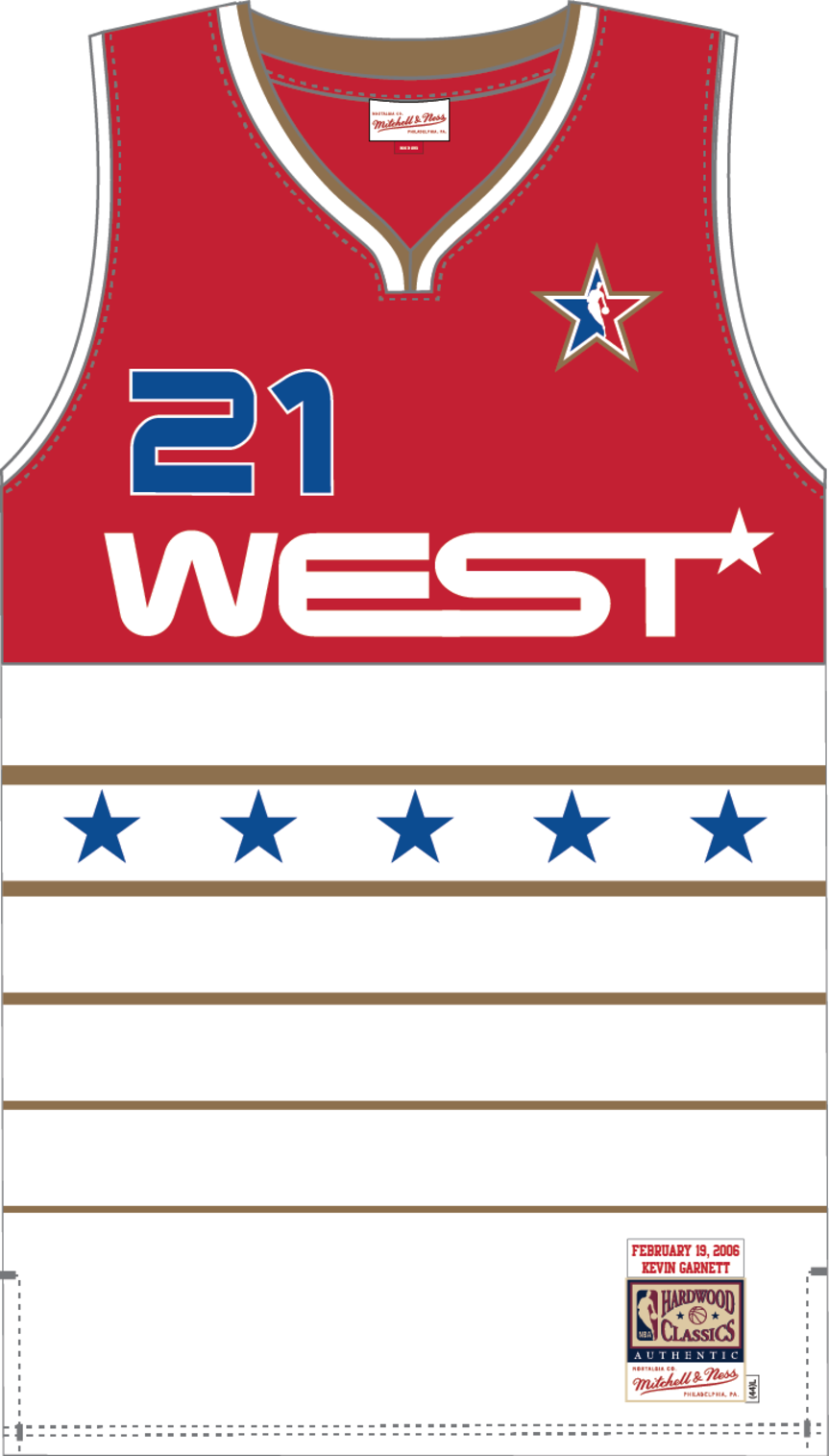 Mitchell & Ness Kevin Garnett NBA All-Star 2006 University Red Dark Jersey