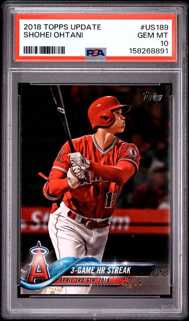Shohei Ohtani 2018 Topps Update Rookie Card #Us189 PSA 10