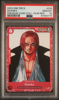 Shanks - P016 - Premium Card Collection Film Red - 2023 One Piece - PSA 10