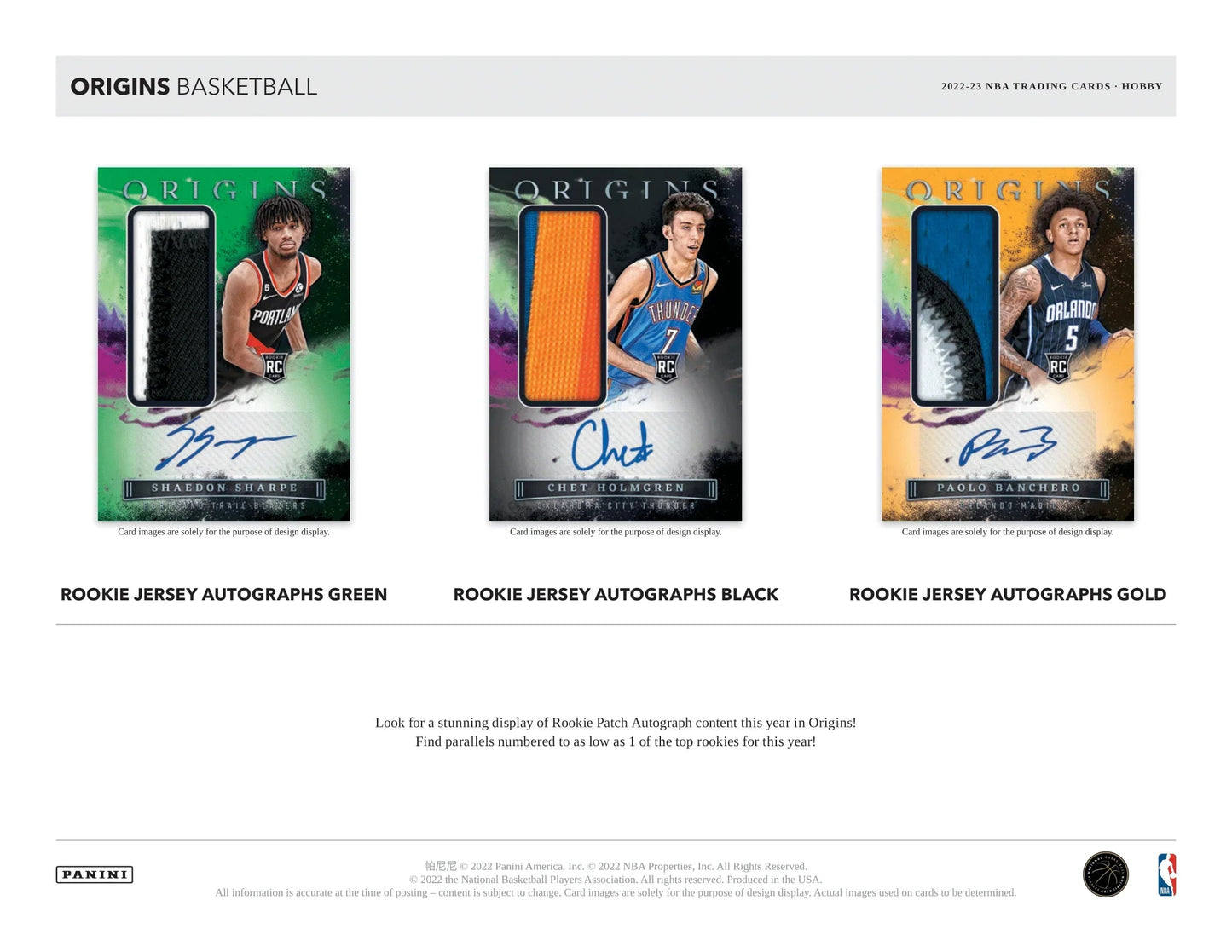 Panini - 2022/23 Origins Basketball (NBA) - Hobby Box
