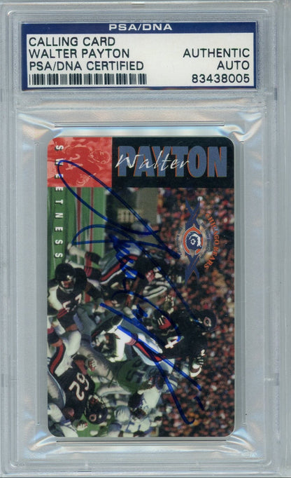 Walter Payton 1995 Calling Card Autograph PSA/Dna Authentic