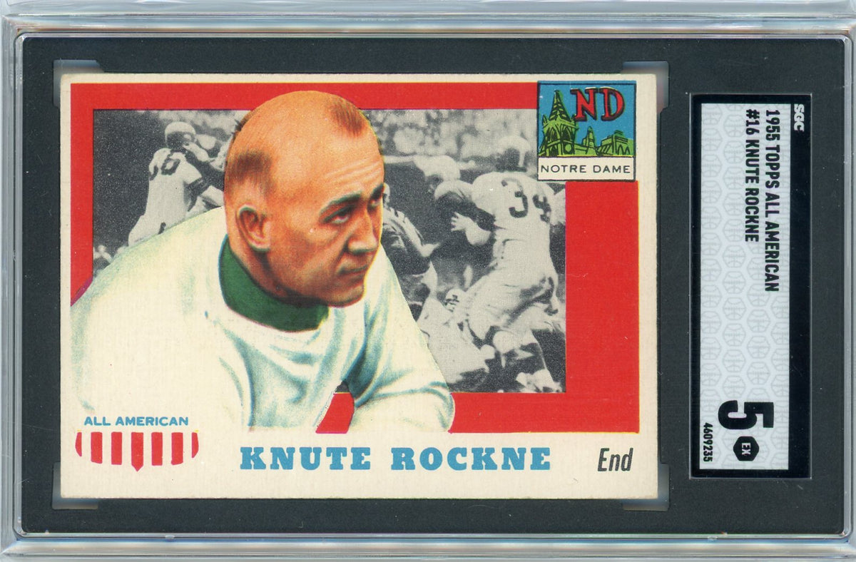 Knute Rockne 1955 Topps All American #16 Sgc 5