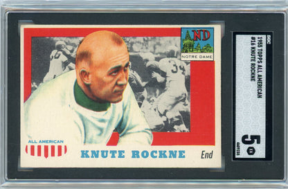 Knute Rockne 1955 Topps All American #16 Sgc 5