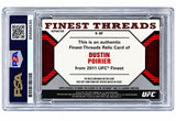 Dustin Poirier Signed 2011 Topps Finest Threads UFC #R-DP Rookie Card 2 PSA/DNA