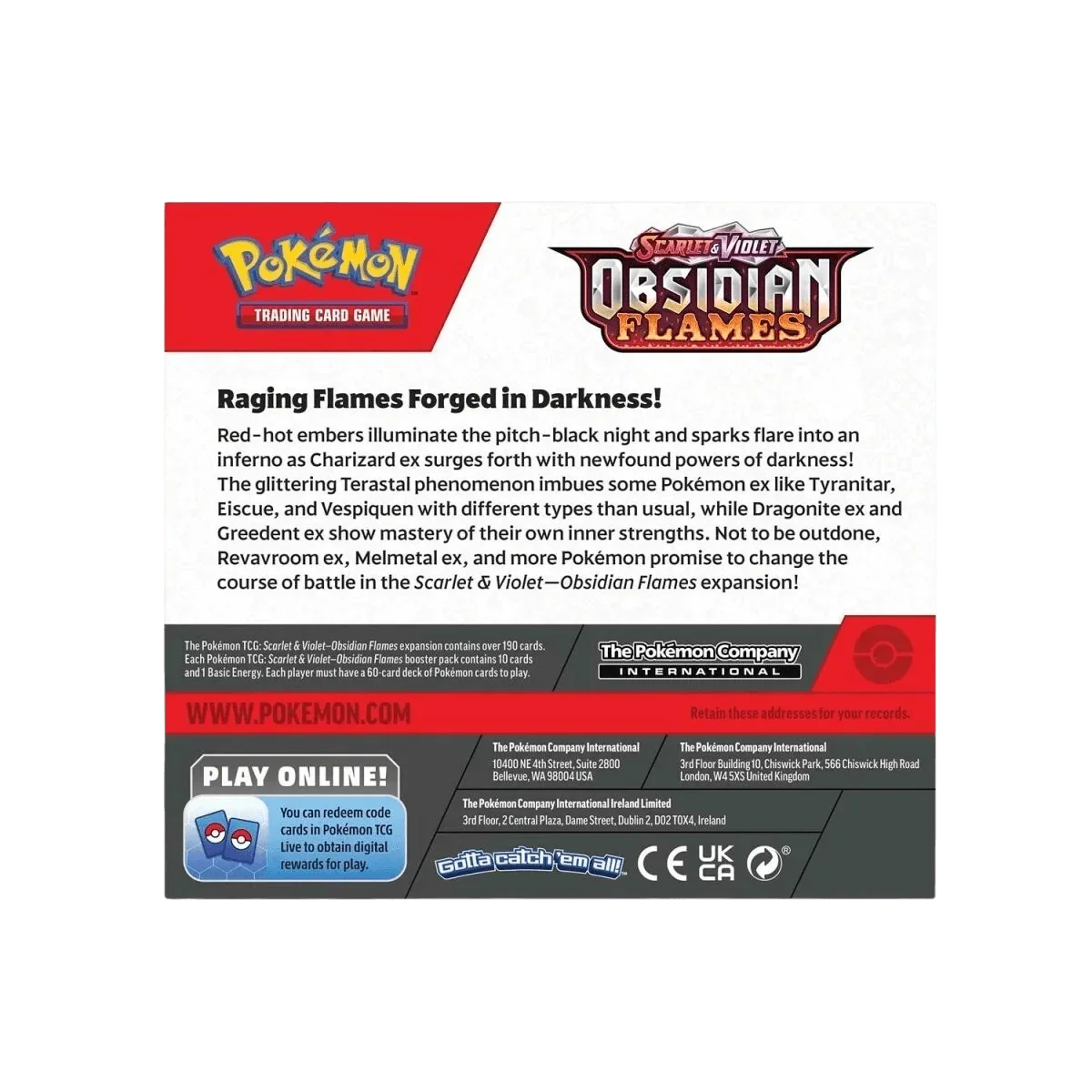 Pokemon TCG - Scarlet & Violet - Obsidian Flames - Booster Box (36X Packs)