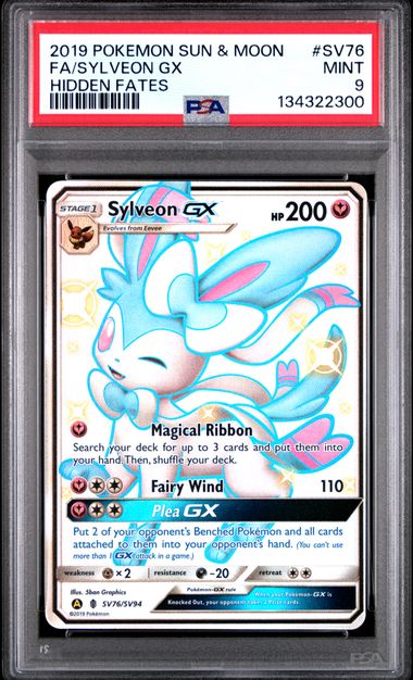 Sylveon Gx 2019 Pokemon Hidden Fates #Sv76/Sv94 PSA 9