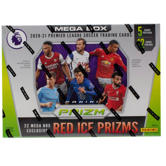 2020/21 Panini Prizm Epl Soccer Mega Box Red Ice 20 Box Case