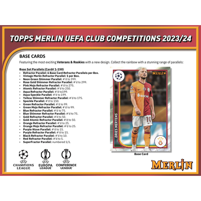 2023/24 Topps Uefa Club Competitions Merlin Chrome Soccer Hobby Box