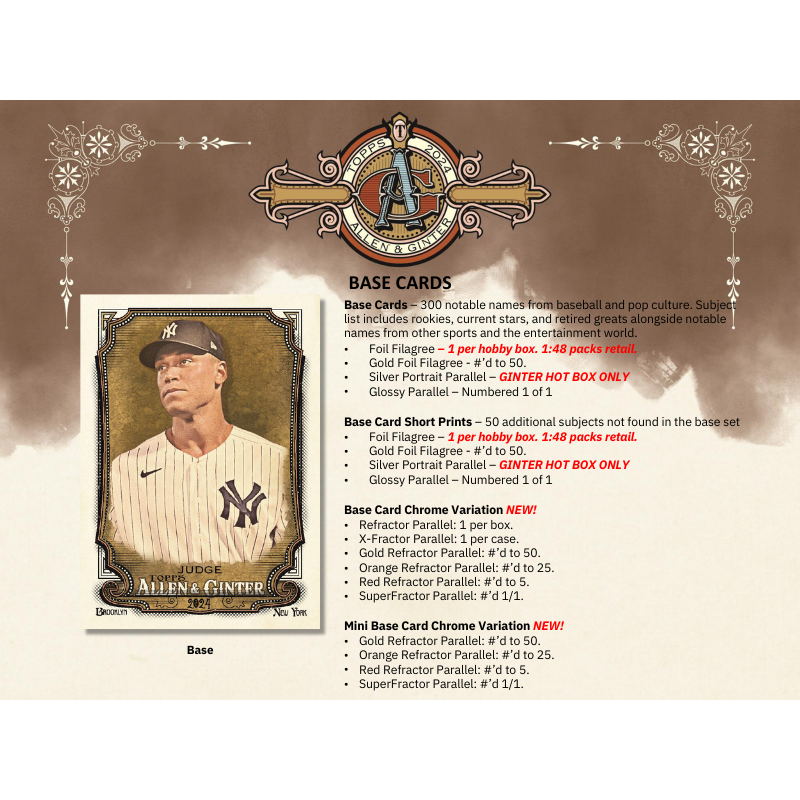 2024 Topps Allen And Ginter Baseball Hobby Box