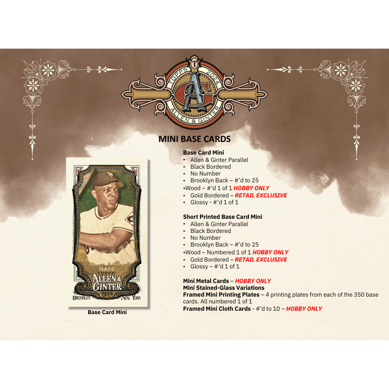 2024 Topps Allen And Ginter Baseball Hobby Box