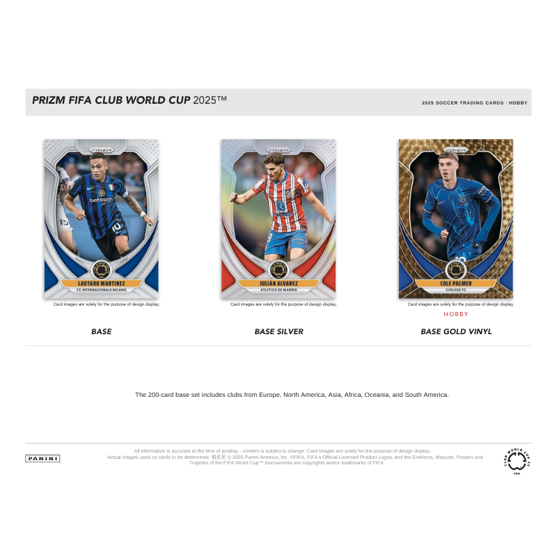2025 Panini Prizm Fifa Club World Cup Soccer Hobby Box