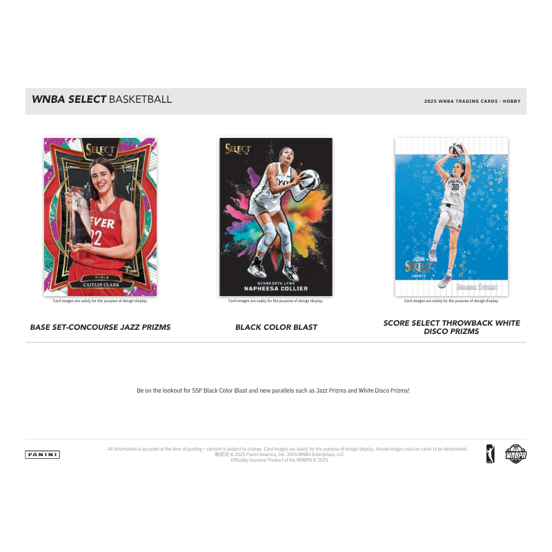 2025 Panini Select Wnba Basketball Hobby Box