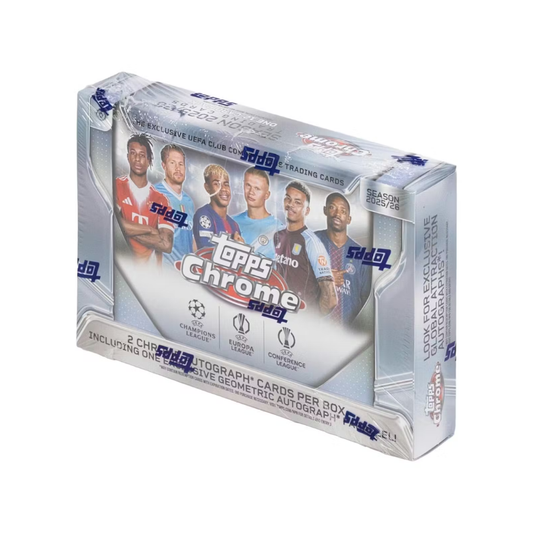 2025/26 Topps Chrome Uefa Club Competitions Soccer Delight Box