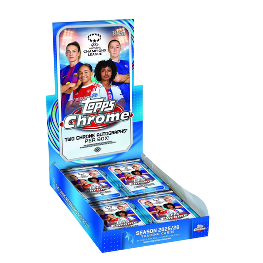 2025/26 Topps Chrome Women's Uefa Champions League Soccer Hobby 12 Box Case