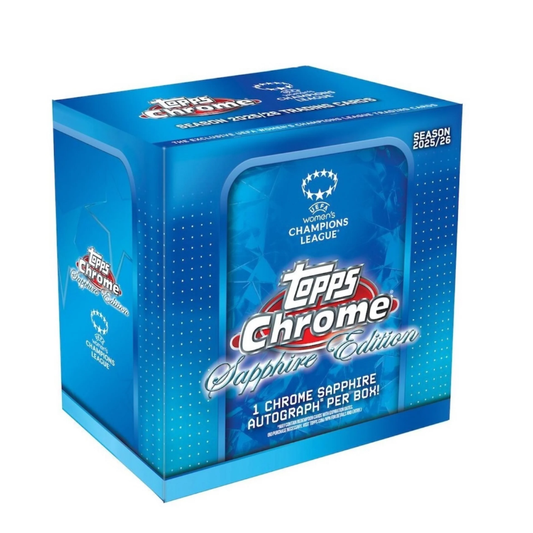 2025/26 Topps Chrome Women's Sapphire Uefa Champions League Soccer Hobby Box