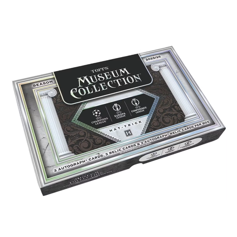 2025/26 Topps Uefa Club Competitions Museum Collection Soccer Hat Trick Box