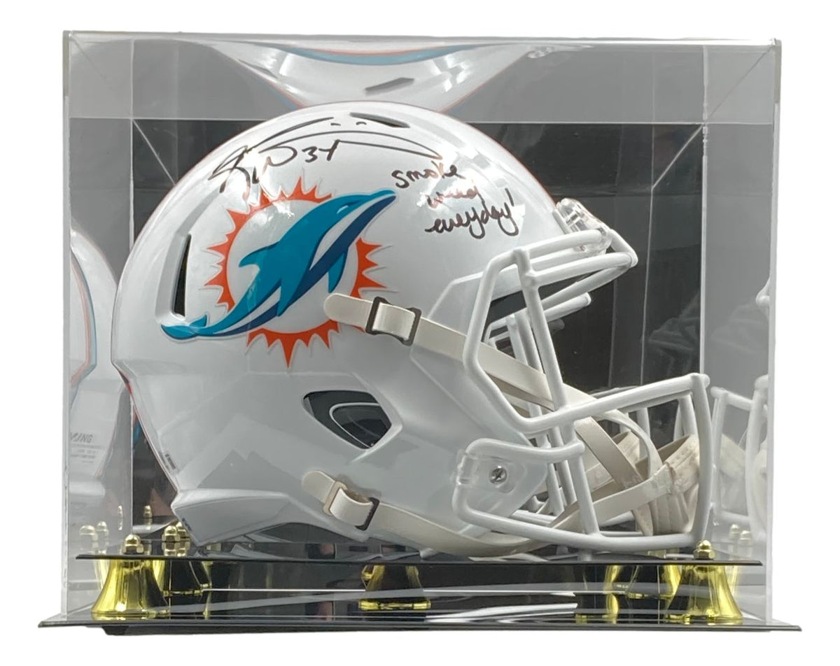 Ricky Williams Signed Dolphins FS Speed Rep Helmet Smoke Everyday BAS w/ Case