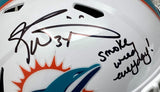 Ricky Williams Signed Dolphins FS Speed Rep Helmet Smoke Everyday BAS w/ Case