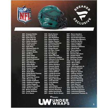 2025 Fanatics Under Wraps Autograph Helmet Volume Ii