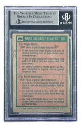 Roger Maris Signed 1975 Topps #199 New York Yankees Trading Card BAS