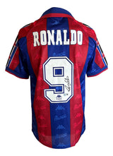 Ronaldo Signed Barcelona Red Kappa Soccer Jersey BAS