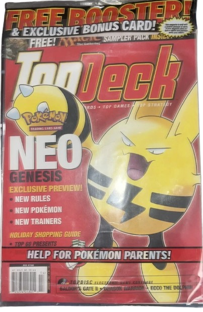 January 2001 Top Deck Magazine #14 Pokemon Neo Genesis Elekid Magic Pack Sealed