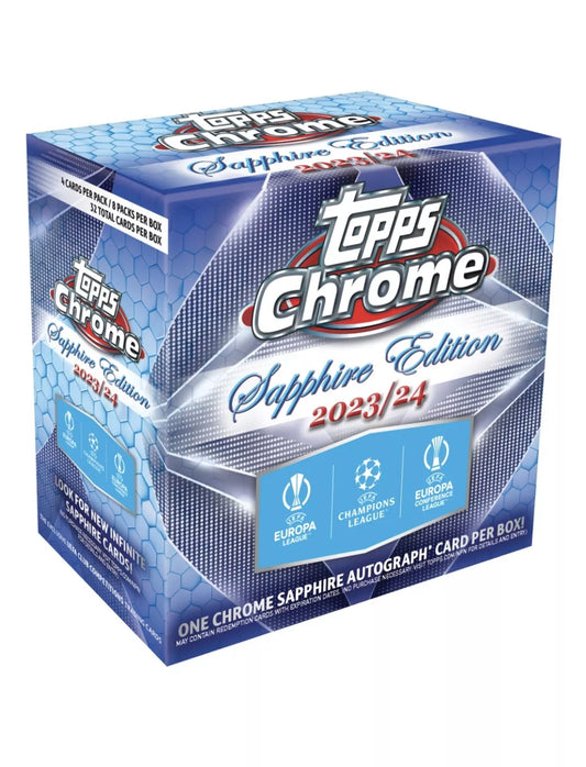 2023-24 Topps Chrome Uefa Club Competitions Sapphire Box