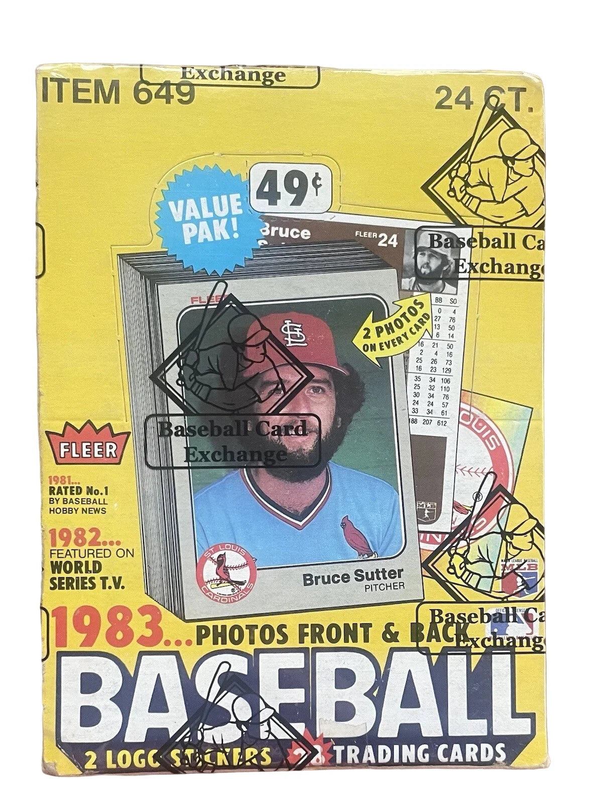 1983 Fleer Baseball Wax Box Bbce Fasc Wrapped Box