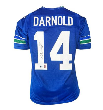 Sam Darnold Signed Autographed Seattle Seahawks Custom Jersey (Beckett Coa)