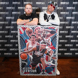 Allen Iverson "The Answer" Artist X Athlete Dual Autograph 8 x 11 Lithograph