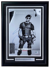 Sylvester Stallone Signed Framed 14x20 Expendables Photo BAS