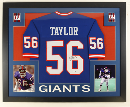 Lawrence Taylor Autographed Signed Custom Framed Jersey Display (Jsa)
