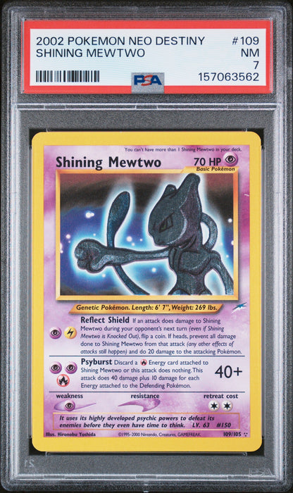 PSA 7 Shining Mewtwo #109/105 Neo Destiny Unlimited
